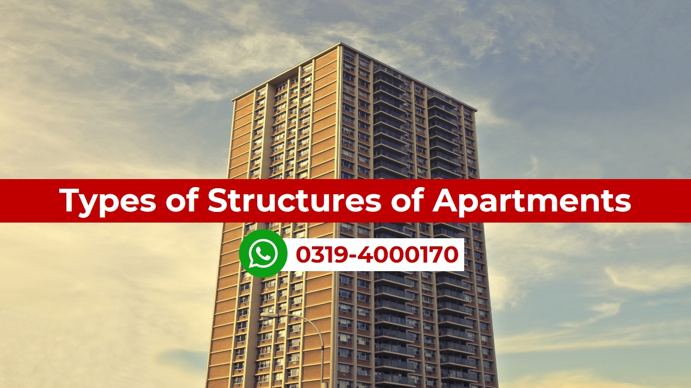 Types of structures in high-rise residential apartments in Lahore