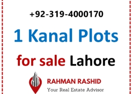 1 kanal plot for sale in Lahore
