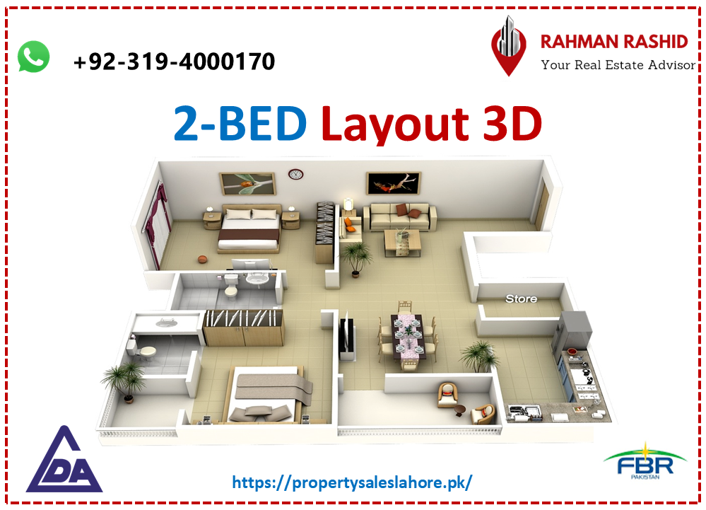 2 bedroom apartment for sale in Lahore 