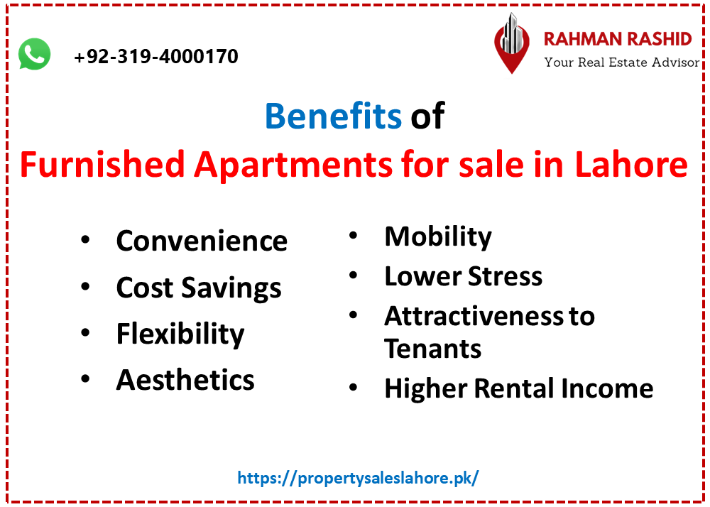 Benefits of furnished apartments for sale in Lahore